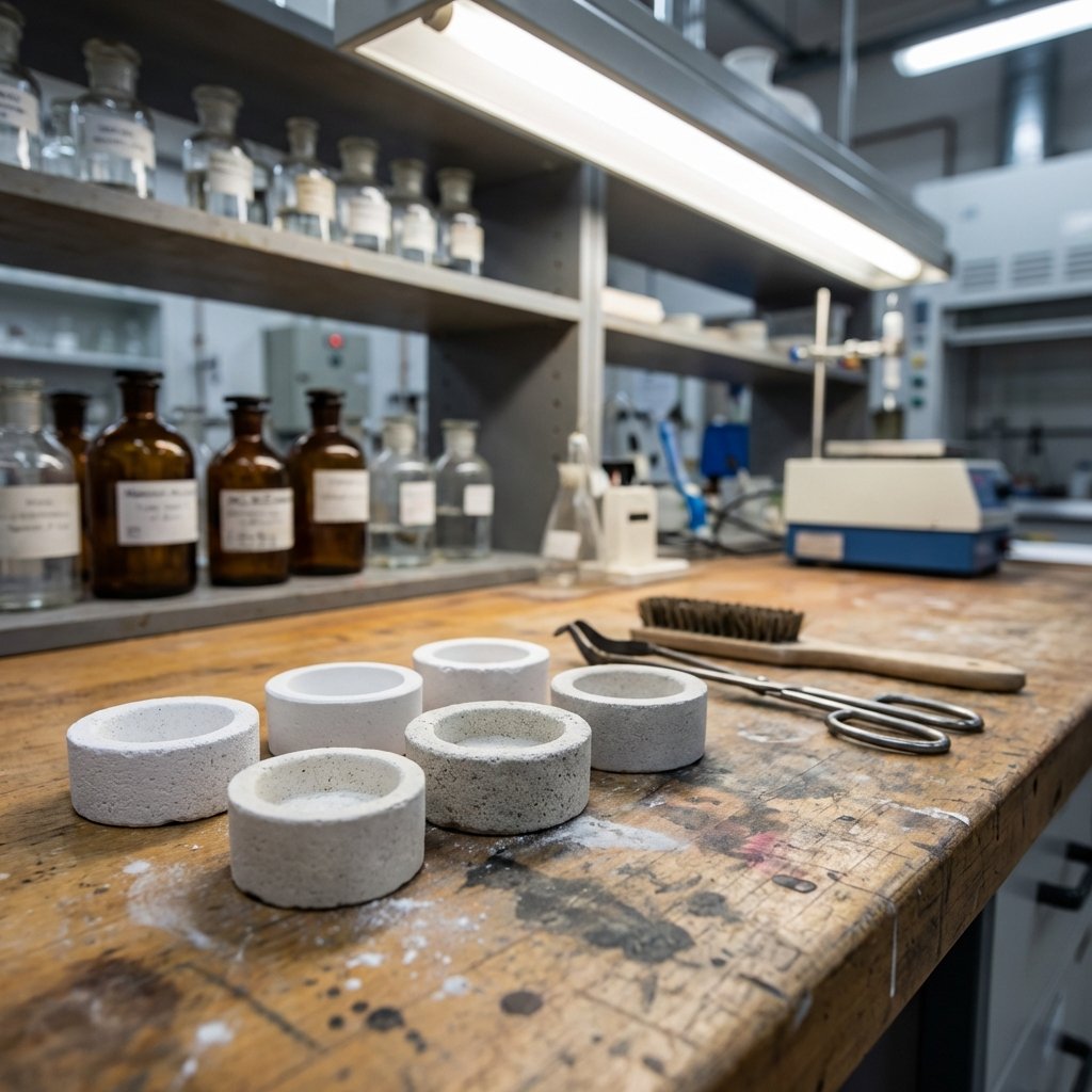 Copelas de Magnesita y Ceniza de Hueso